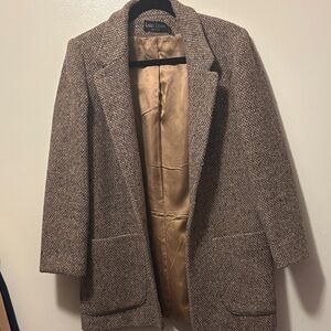 Vintage Larry Levine Brown Tweed Blazer